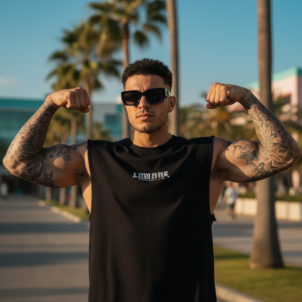 Raw Edge Cotton Tank Top