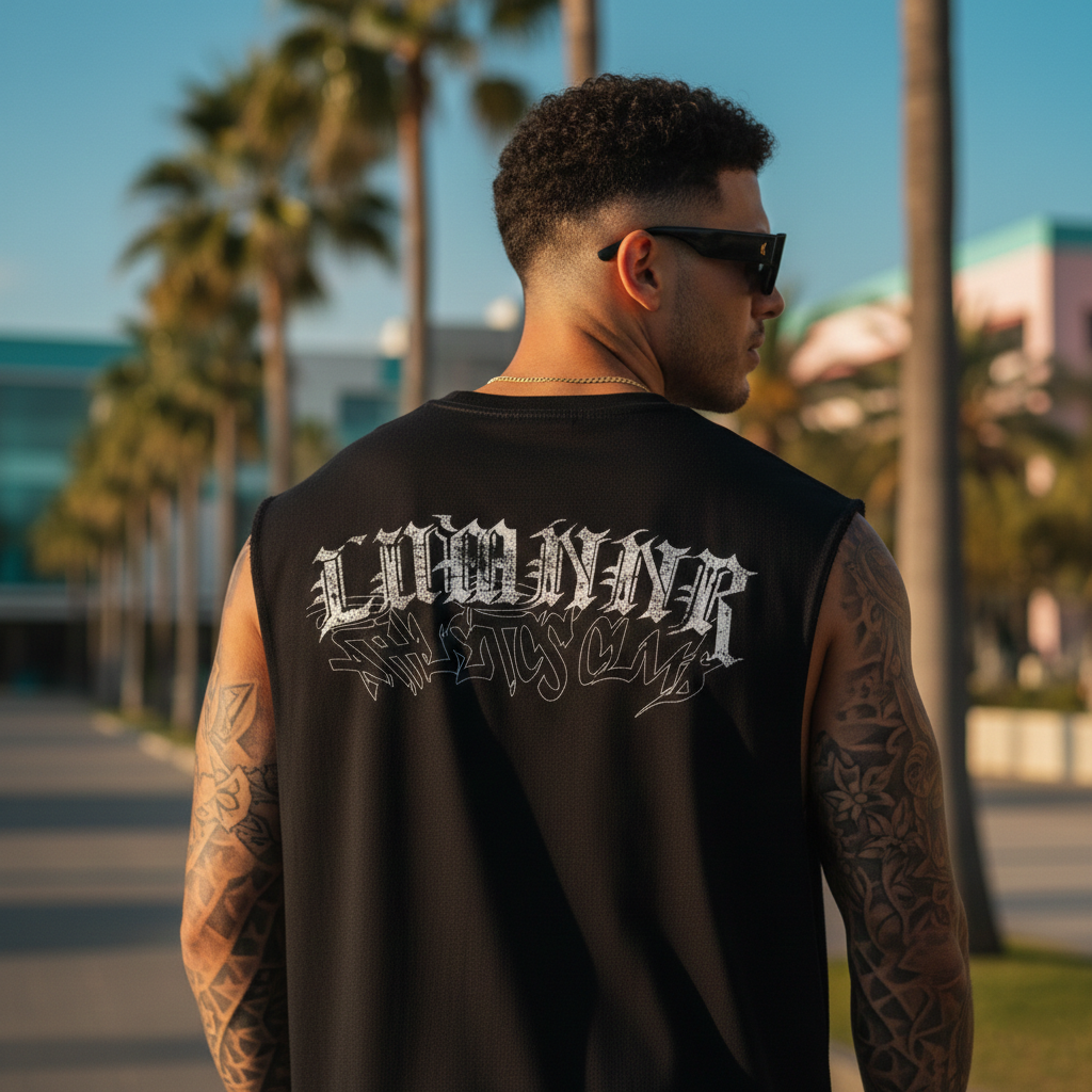 Raw Edge Cotton Tank Top