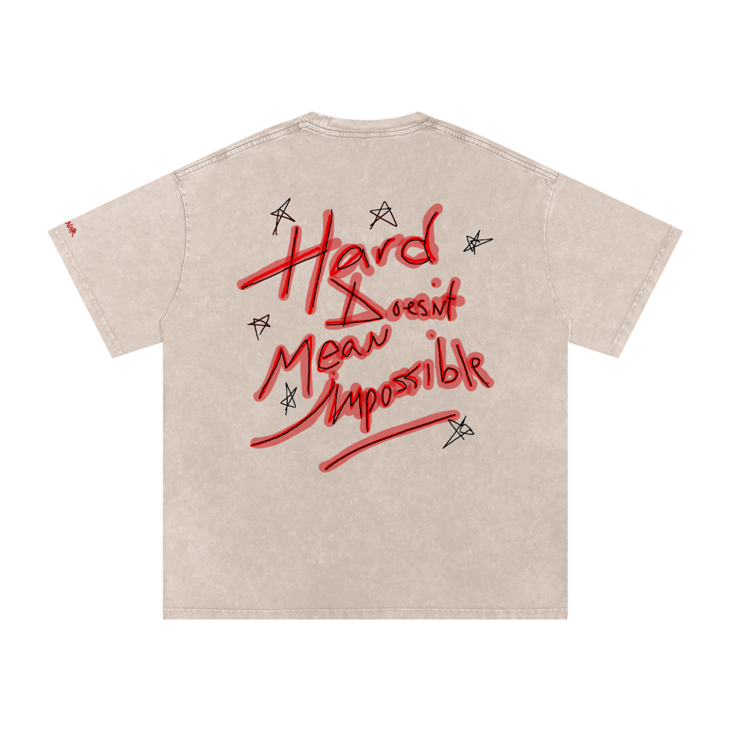 Snow Washed Oversized Cotton T-Shirt