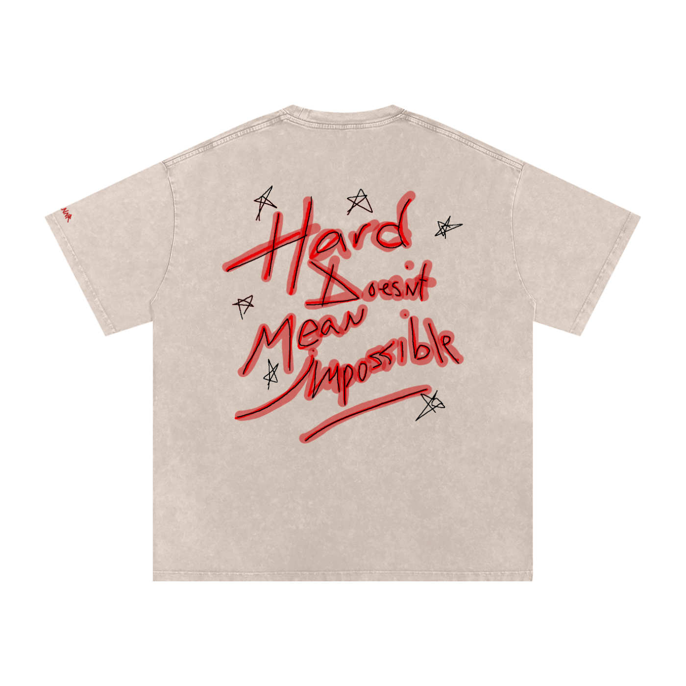 Snow Washed Oversized Cotton T-Shirt