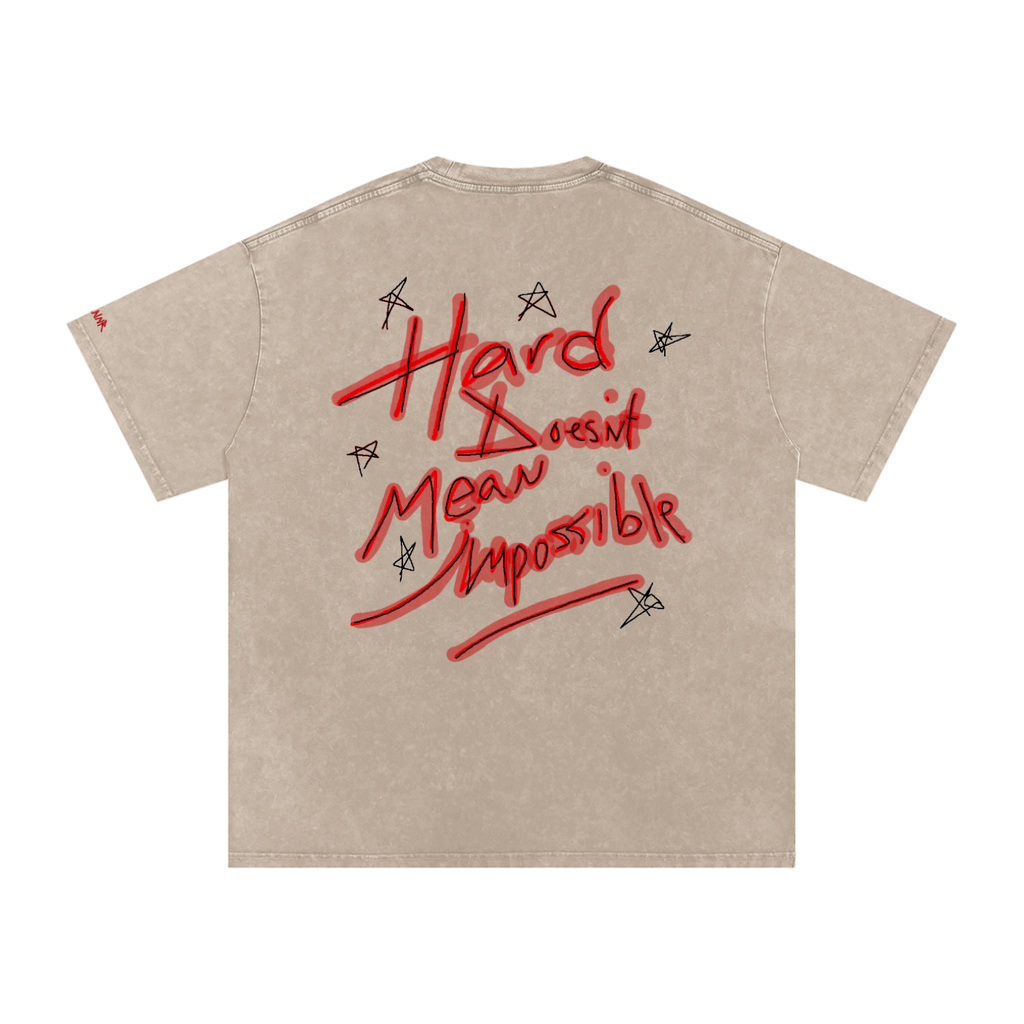 Snow Washed Oversized Cotton T-Shirt