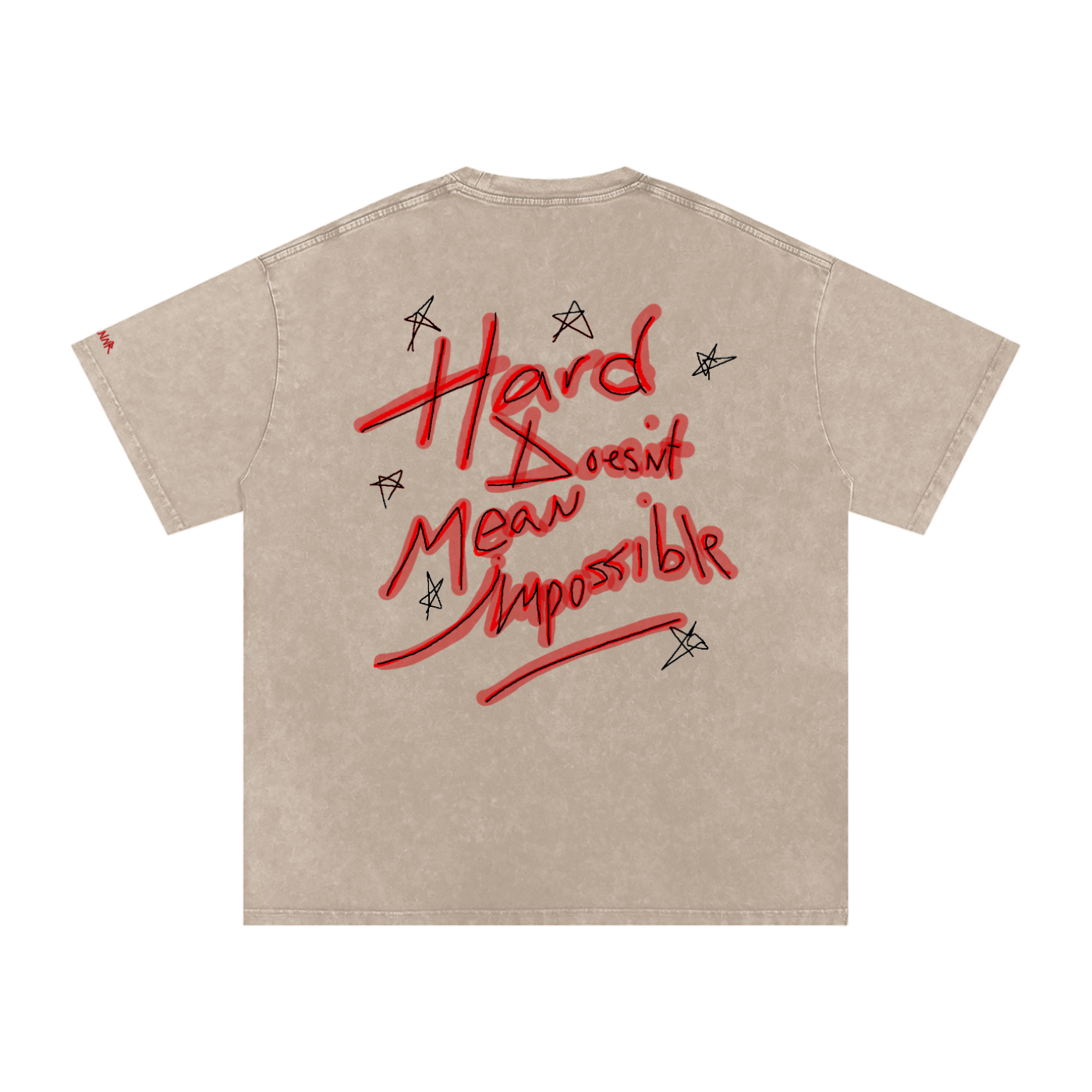 Snow Washed Oversized Cotton T-Shirt