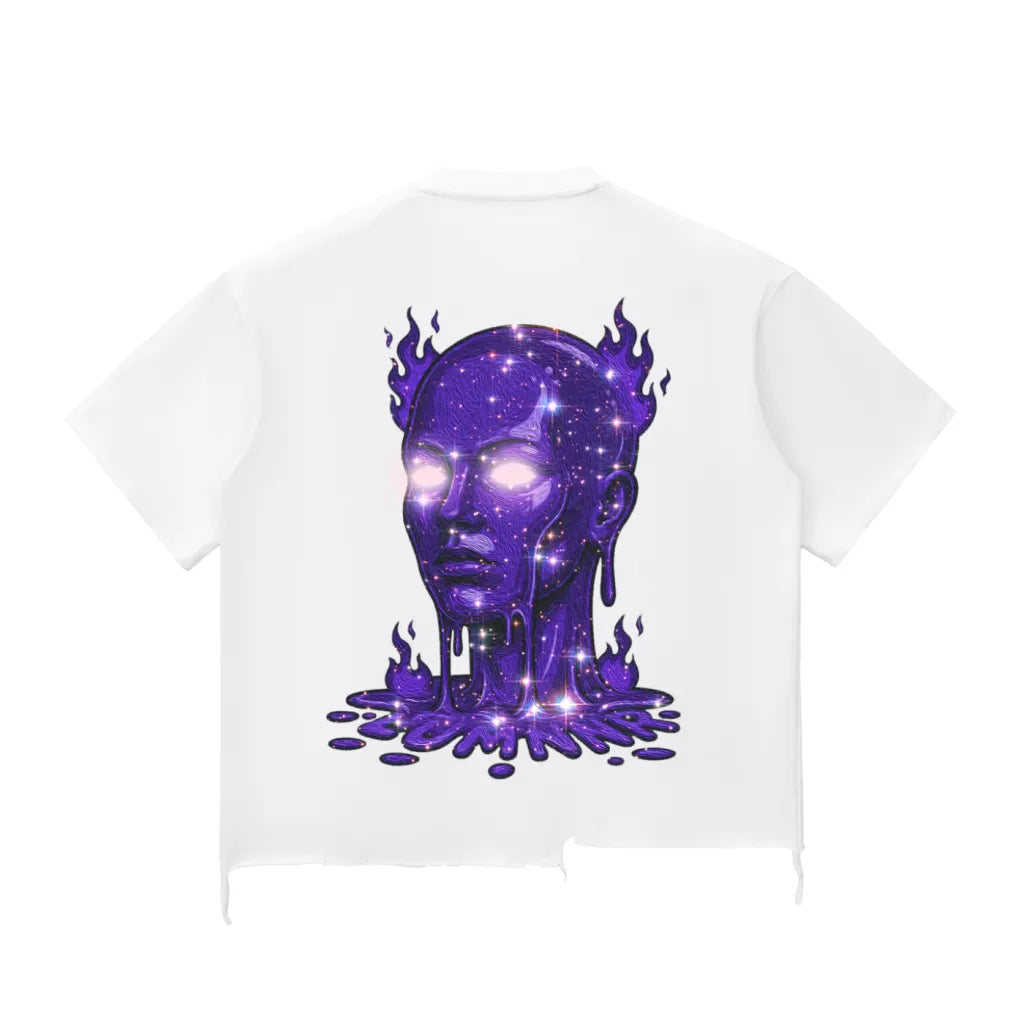 Snow Wash Raw-Hem Boxy T-shirt