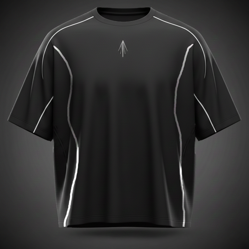 Contrast Piped Panel T-Shirt